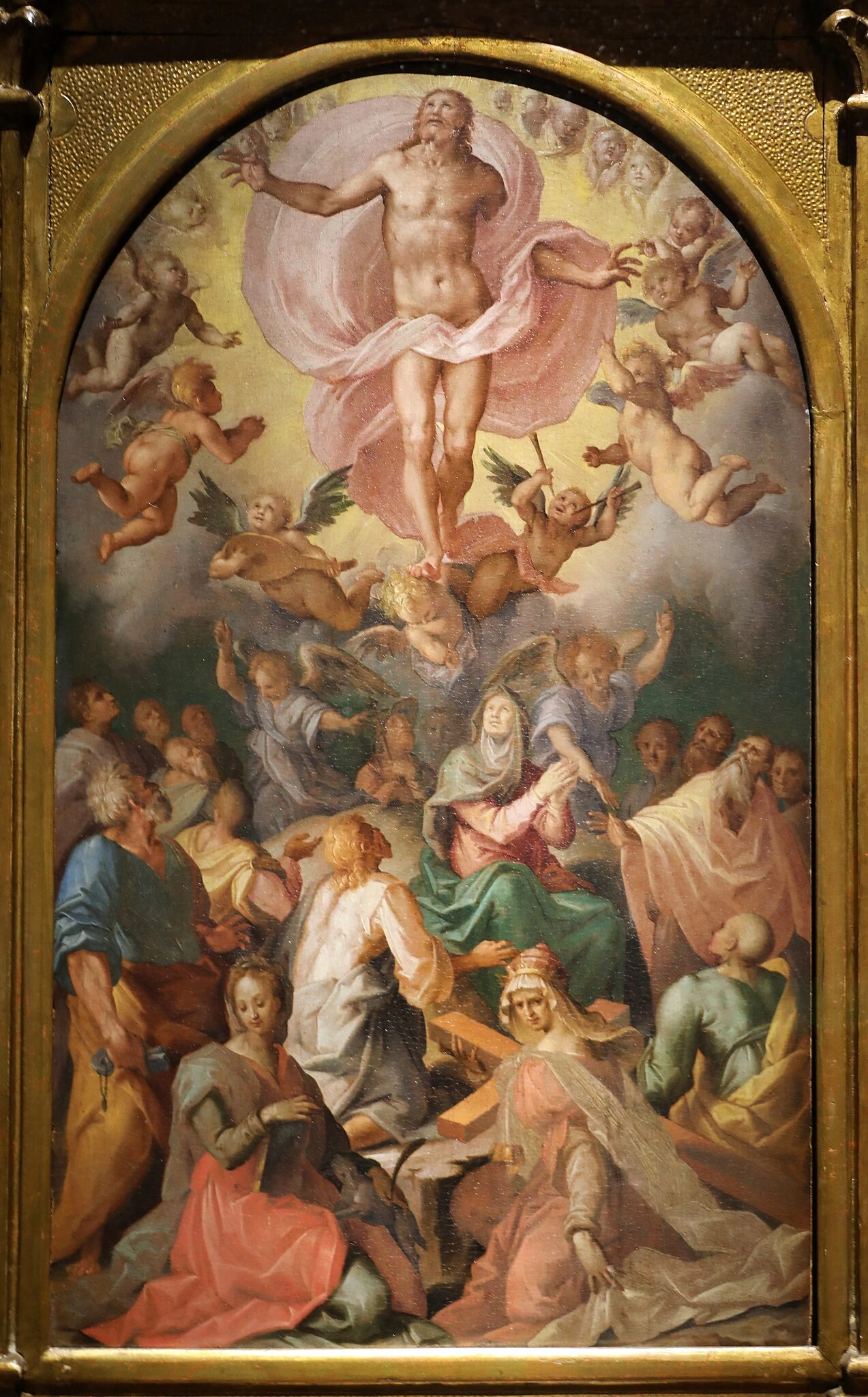 Ascensione di Cristo con la Vergine, gli apostoli e le sante Agnese ed Elena - Uffizi, Firenze